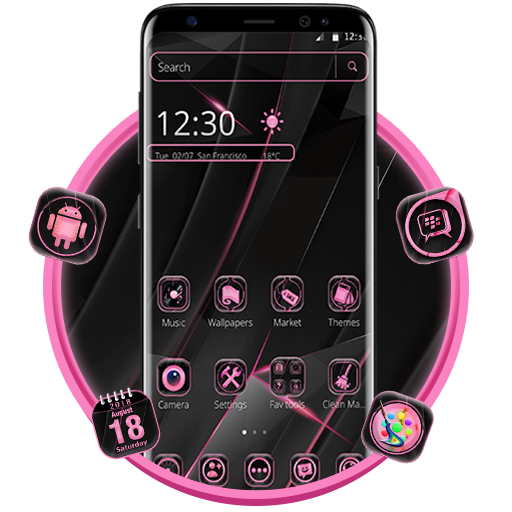 Black Pink Gentleman Theme