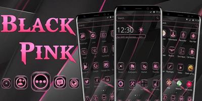 Tema Black Pink Gentleman screenshot 3