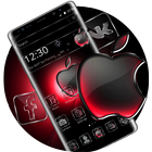 Black Red Apple Crystal Theme icône