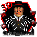 3D Black Smoking Man Theme APK