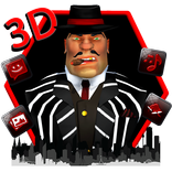 3D Black Smoking Man Theme