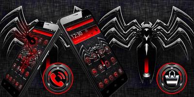 برنامه‌نما Red Black Spider Theme عکس از صفحه