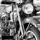 Black And White Motorcycle Photo Theme иконка