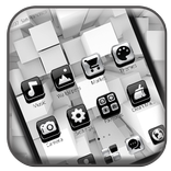 짧은 검은 색 흰색 테마