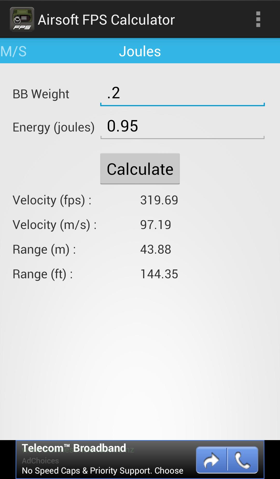 Airsoft Fps Calculator Fur Android Apk Herunterladen