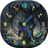 Black Dragon Clock Widget icône