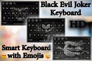 Dark Evil Joker Keyboard Theme Affiche