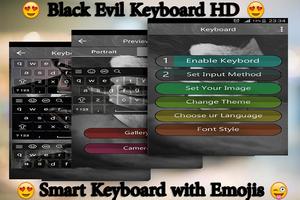 Dark Evil Joker Keyboard Theme capture d'écran 2