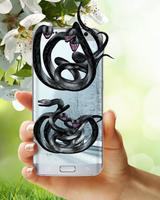 Black snakes on phone (Prank) الملصق