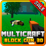 Multicraft block: gun 3d HD icône