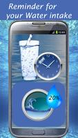 Water Drink reminder Water Intake Hydro Coach الملصق