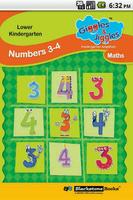 Numbers 3-4 for LKG Kids plakat