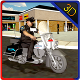 Police Moto cavalier icône