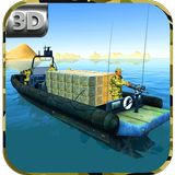 Army cargo boat simulator icon
