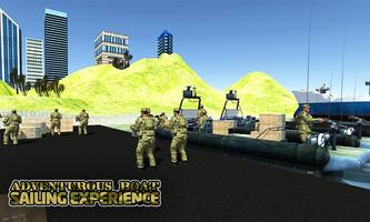 Army cargo boat simulator Affiche