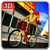 Bicycle Pizza Delivery Boy Sim-icoon