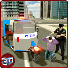 Police Tuk Tuk Rickshaw Sim simgesi