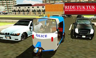 Police Tuk Tuk Rickshaw Sim Ekran Görüntüsü 1