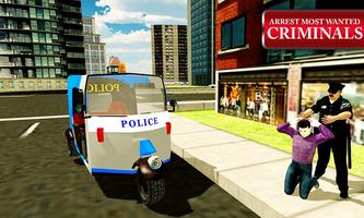 Police Tuk Tuk Rickshaw Sim Ekran Görüntüsü 2