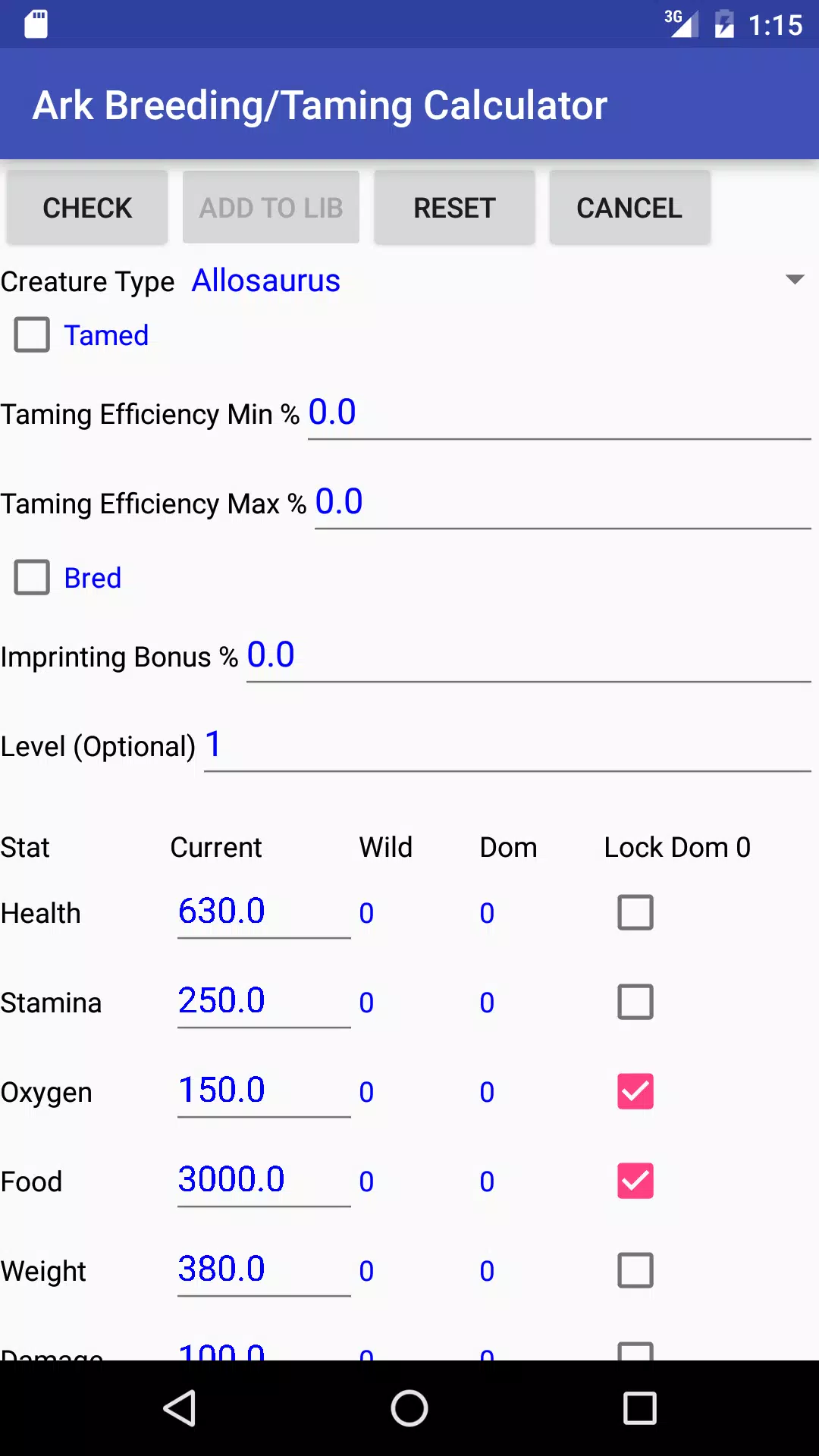 Ark calculator