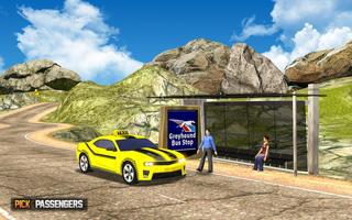 Montagne Taxi chauffeur: conduite 3d Jeux Affiche