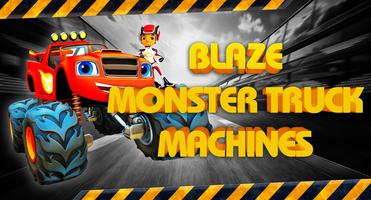 Blaze Race Monster Truck Machines Affiche