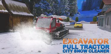 Excavator Pull Tractor: City Snow Cleaner