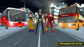 City Bus Driving: Superheroes Transport Simulator Ekran Görüntüsü 1