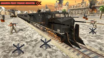 WW2 Army Train Driving War Shooting Train Games poster