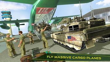 US Army Transport Game: Military Cargo Plane Games captura de pantalla 2