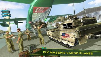 US Army Transport Game: Military Cargo Plane Games capture d'écran 2