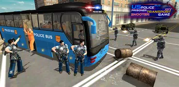 米国の警察バスの囚人輸送市のシューティングゲーム