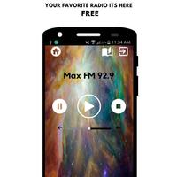 Max FM 92.9 Radio App Player Free Online Affiche