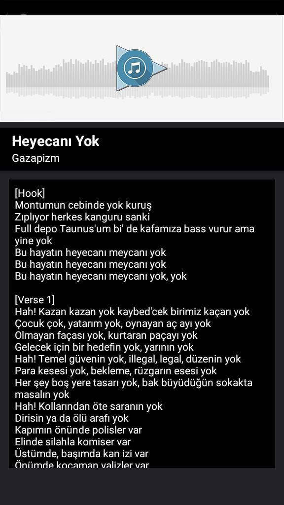 Gazapizm - Heyecani Yok (All Song) for Android - APK Download