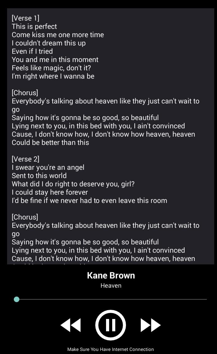 Kane Brown Heaven Songs And Lyrics For Android Apk Download