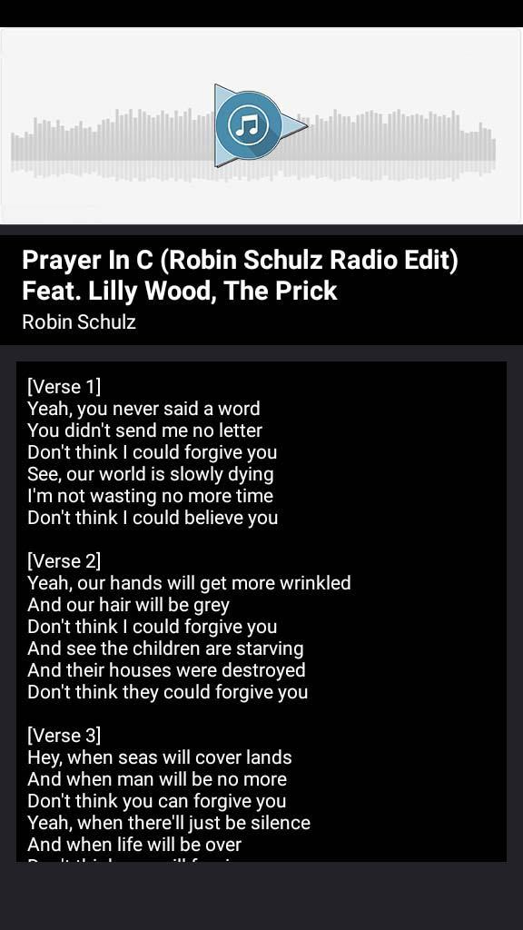 Robin Schulz - Prayer In C (Songs and Lyrics) APK for Android Download