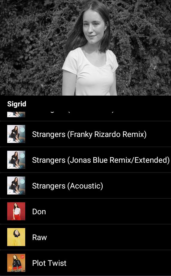 Sigrid - Strangers (All Song) APK pour Android Télécharger