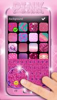 Pink Glitter Keyboard پوسٹر