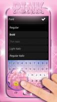 Pink Glitter Keyboard اسکرین شاٹ 3