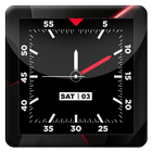 Blood Red HD Analog Clock LWP icône