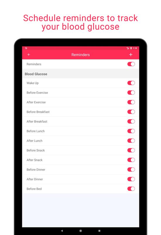 blood glucose tracker track