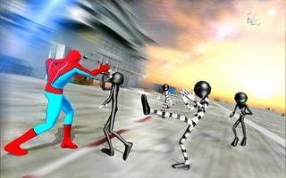 Superhero vs Stickman Navy Battle Affiche
