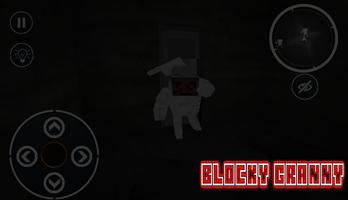 Granny Blocky Horror House 3D Affiche