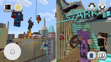 Superheroes Wars Blocky World Craft 3D screenshot 1
