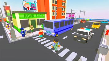 Coach Bus Driver Blocky Game Public Transport Sim screenshot 1