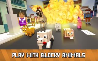 Simulador de Animales Blocky: caballo, cerdo y más Poster