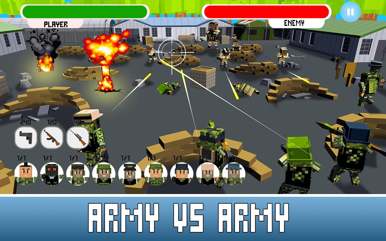 Gangs wars pixel shooter. Blocky Army. Игра инди управление армией отрядом. Игра Commando description GAMESHEEP. Military Blocky game.