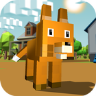 Blocky Fox Simulator 3D icône