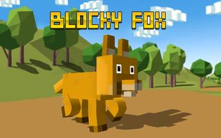 Blocky Fox Simulator 3D Affiche