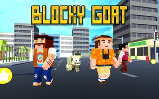 Blocky City Goat-poster